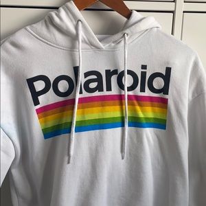POLAROID CROP HOODIE | SLIGHT BLUE STAINS ON HOOD